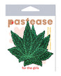 Pastease Glitter Marijuana Leafs - Green O/S by Pastease