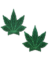 Pastease Glitter Marijuana Leafs - Green O/S by Pastease