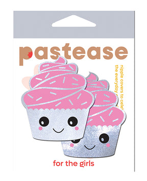 Pastease Cupcake Glittery Frosting Nipple Pastie - White O/S by Pastease