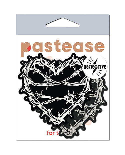 Pastease Premium Barbed Wire Heart Reflective - Black O/S by Pastease