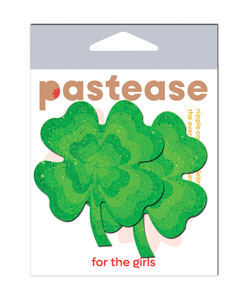 Pastease Four Leaf Clover Glitter Velvet Pumping Shamrock - Green O/S by Pastease