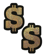 Pastease Premium Glitter Dollar Sign Pastie — Gold, One Size