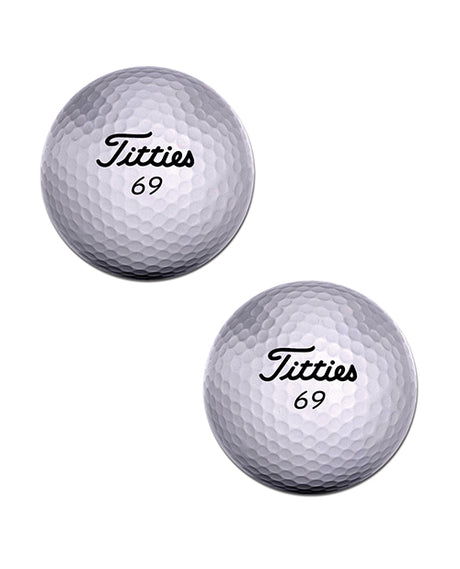 Pastease Titties Golf Ball - Black/White O/S by Pastease