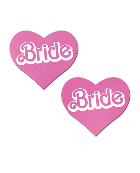Pastease Bride Heart Nipple Covers — Pink, One Size