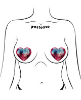 Pastease Sparkling Discoball Heart - Blue and Pink O/S by Pastease