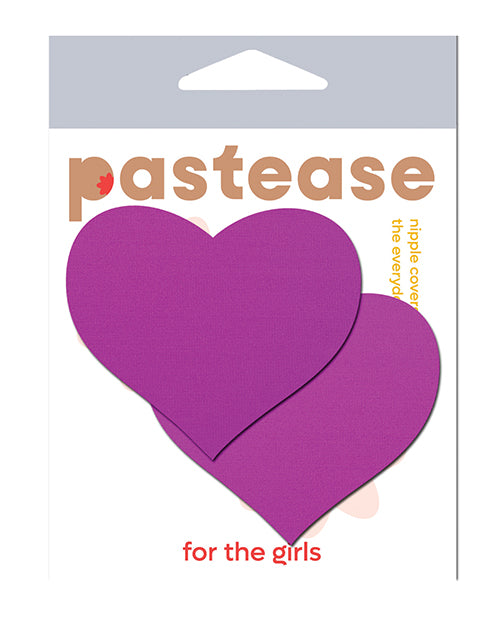 Pastease Basic Heart Black Light Reactive - Neon Purple O/S by Pastease