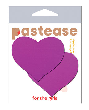 Pastease Basic Heart Black Light Reactive - Neon Purple O/S by Pastease
