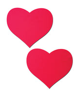 Pastease Basic Heart Black Light Reactive - Neon Red O/S by Pastease