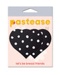 Pastease Heart w/Polka Dot - White/Black O/S by Pastease