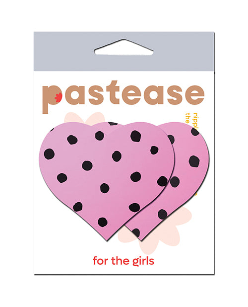Pastease Heart w/Polka Dot - Pink/Black O/S by Pastease