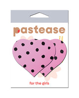 Pastease Heart w/Polka Dot - Pink/Black O/S by Pastease