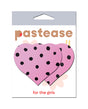 Pastease Heart w/Polka Dot - Pink/Black O/S by Pastease