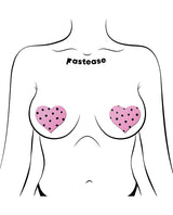 Pastease Heart w/Polka Dot - Pink/Black O/S by Pastease