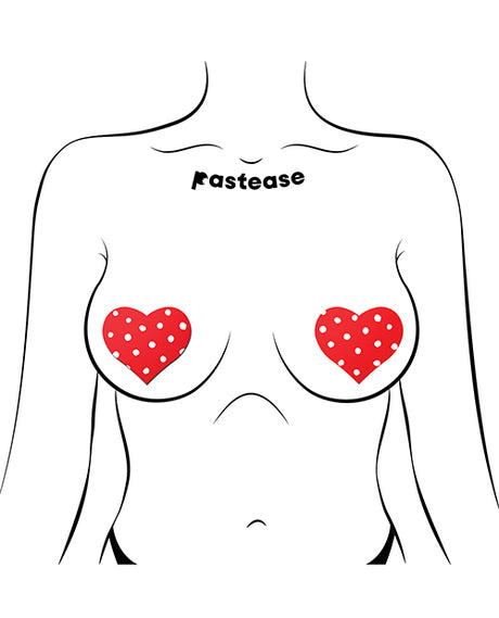 Pastease Heart w/Polka Dot - Red/White O/S by Pastease