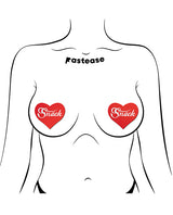 Pastease Premium Heart Pasties — Red, One Size (3 x 2.5 in)