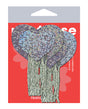 Pastease Tassel Glitter Heart - Silver O/S by Pastease