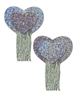 Pastease Tassel Glitter Heart - Silver O/S by Pastease