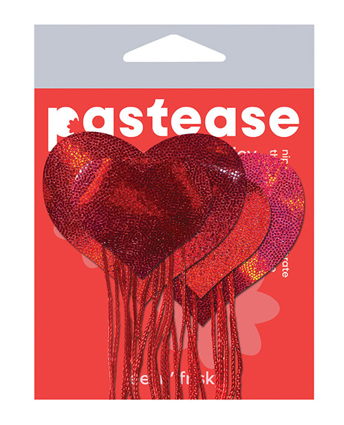 Pastease Tassel Holographic Heart - Red O/S by Pastease