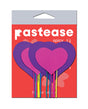 Pastease Hearts w/Fringe Rainbow Tassels - Neon Pink/Purple O/S by Pastease