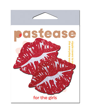 Pastease Premium Sparkle Kissing Lips - Red O/S by Pastease
