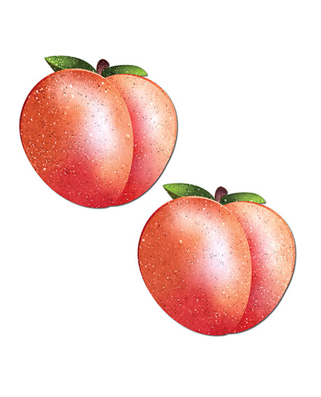 Pastease Fuzzy Sparkling Georgia Peach Nipple Pasties — Orange, One Size