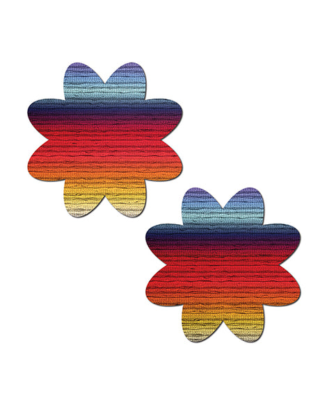 Pastease Retro Petal Breast Pasties — Multi-Color, 3 x 3