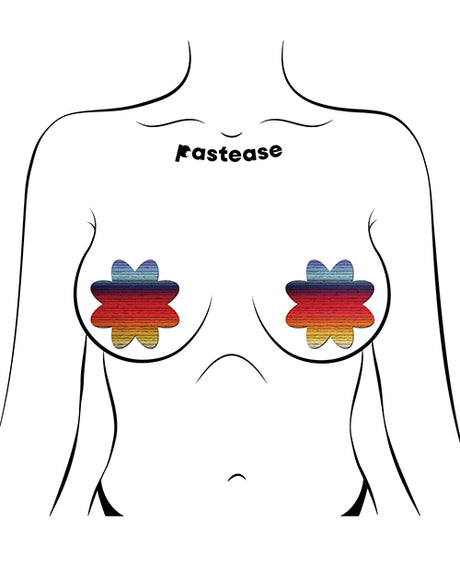Pastease Retro Petal Breast Pasties — Multi-Color, 3 x 3
