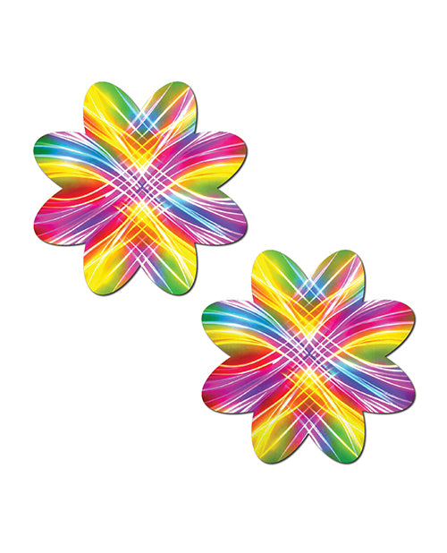 Pastease Electric Fractal Laser Petal - Rainbow O/S by Pastease