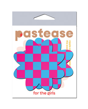 Pastease Neon Checkered Petal - Pink/Blue O/S by Pastease