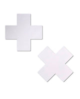 Pastease Matte Plus X Nipple Pasties — White One Size