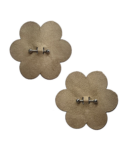 Pastease Pierced Flower Breast Petal w/Barbell Piercing - Nude O/S by Pastease
