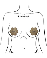 Pastease Pierced Flower Breast Petal w/Barbell Piercing - Nude O/S by Pastease