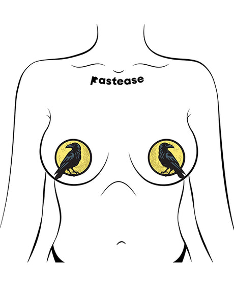 Pastease Raven & Full Moon - Black/Yellow O/S by Pastease