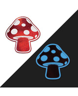 Pastease Shroom Glow-in-the-Dark Nipple Pasties — Red/White, One Size