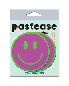 Pastease Neon Green Glow-in-the-Dark Smiley Face - Pink O/S by Pastease