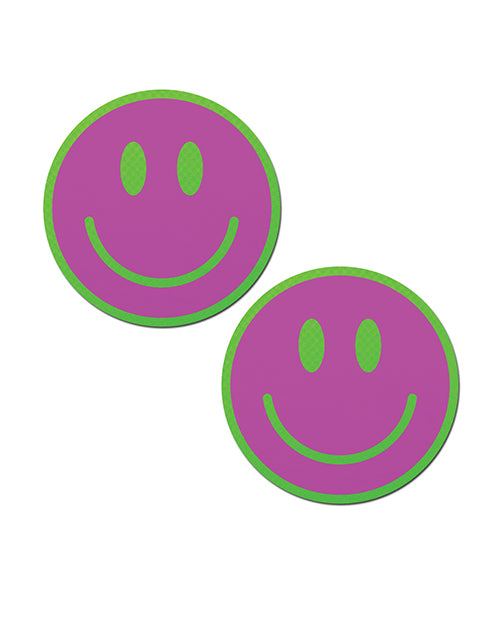 Pastease Neon Green Glow-in-the-Dark Smiley Face - Pink O/S by Pastease