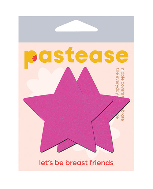 Pastease Basic Star Black Light Reactive - Neon Pink O/S by Pastease