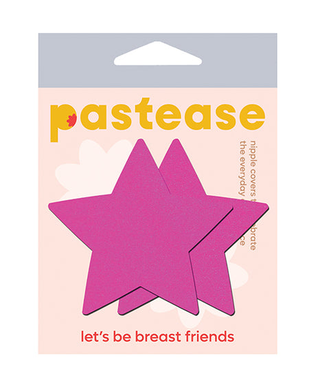 Pastease Basic Star Black Light Reactive - Neon Pink O/S by Pastease