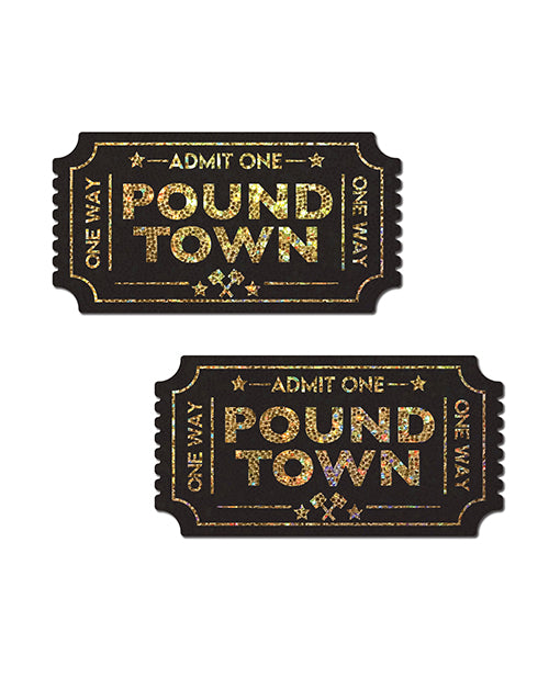 Pastease Pound Town Glitter Pasties — Black, One Size