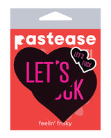 Pastease Let's Fuck Hearts - Black O/S by Pastease