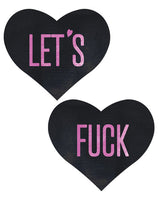 Pastease Let's Fuck Hearts - Black O/S by Pastease