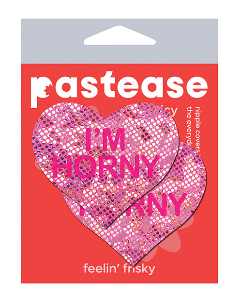 Pastease I'm Horny Heart - Pink/Red O/S by Pastease