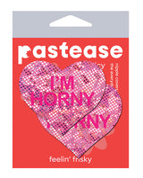Pastease I'm Horny Heart - Pink/Red O/S by Pastease