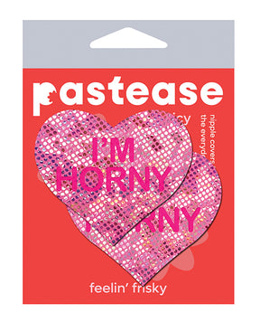 Pastease I'm Horny Heart - Pink/Red O/S by Pastease