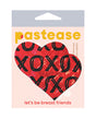 Pastease Glitter XOXO Heart - Red/Black O/S by Pastease