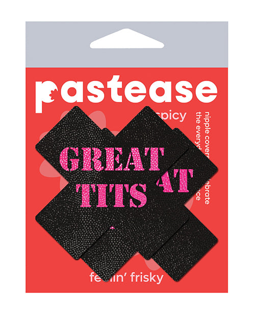 Pastease Great Tits Cross - Black/Pink O/S by Pastease