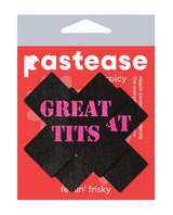 Pastease Great Tits Cross - Black/Pink O/S by Pastease