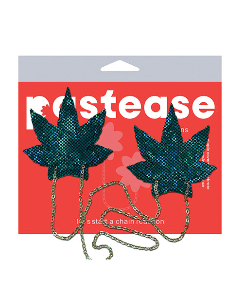 Pastease Chains Disco Weed Leaf - Green O/S by Pastease