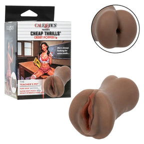 CalExotics Cherry Poppers The Teacher's Pet Masturbator — Brown, 4.25 x 2.5 in - SE0882993