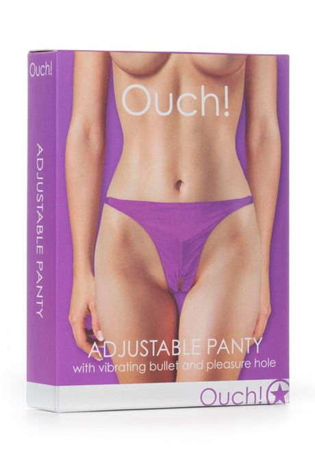 Shots Adjustable Vibrating Panty with Bullet — Purple - OU-OU069PUR